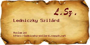 Ledniczky Szilárd névjegykártya